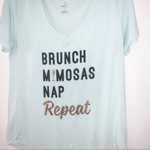 Sky Belle Tops - Sky belle graphic tee brunch mimosas nap repeat